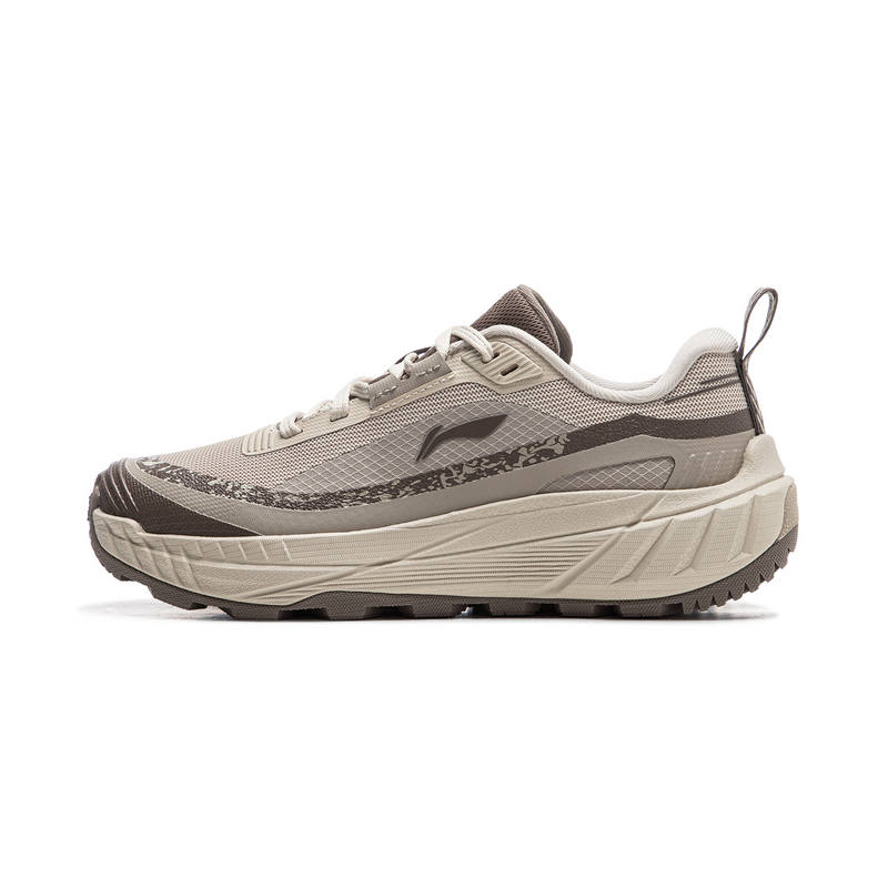 Li-Ning Li Ning Outdoor CF Tracing, Yijie Lite 2.0 Abrasion Resistant Support Low top Hiking Shoes Women's Beige