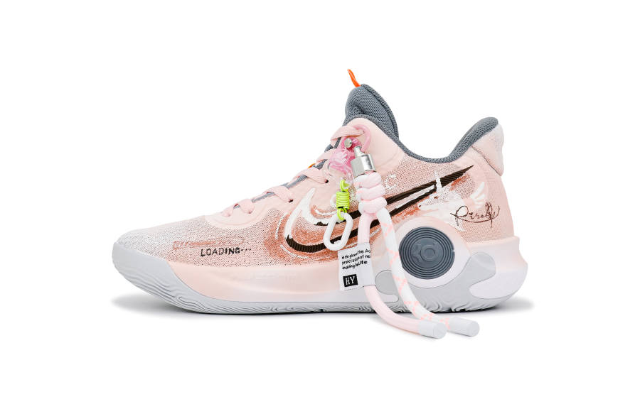 Nike Nike KD Trey 5 IX Sparkling Swift Step Cushioning, Wear Resistant Mid top Basketball Shoes Unisex Pink