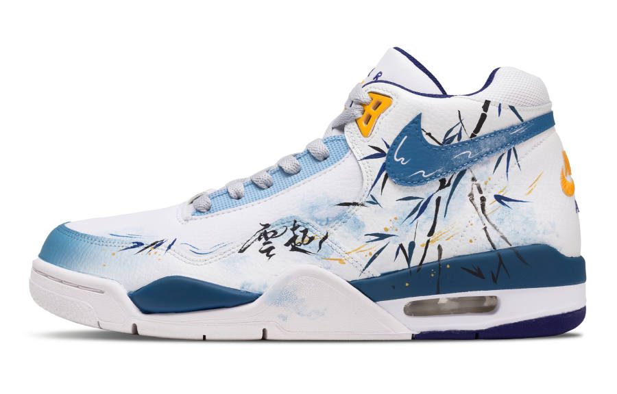 Nike Nike Flight Legacy Breeze Blue Bamboo Slip Resistant Abrasion Resistant Mid top Vintage Basketball Shoes Men's