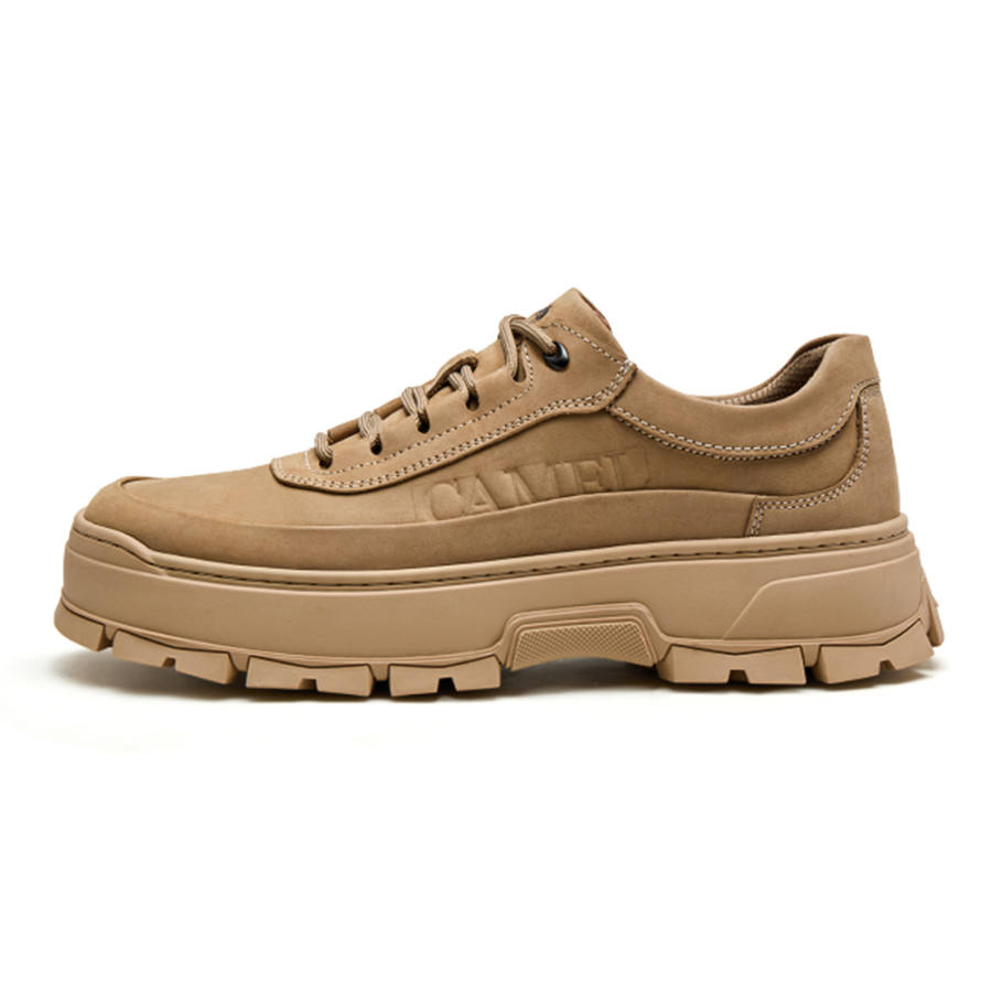 CAMEL CAMEL Work Boots Men's Low Top Khaki/Desert Yellow