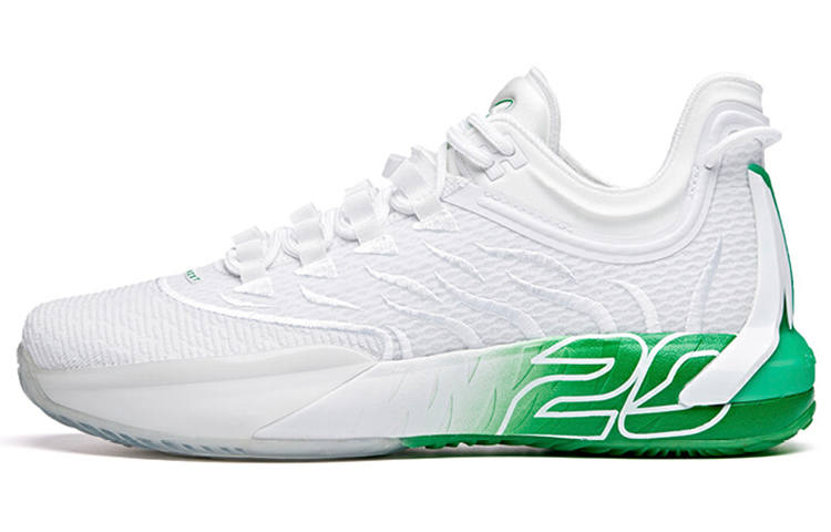 Anta GH1 Low Hayward Home Color Abrasion Resistant Breathable Low top Basketball Shoes Men's White Green
