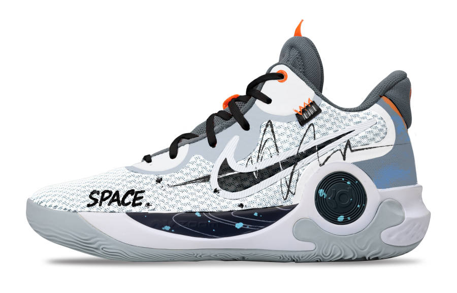 Nike Nike KD Trey 5 IX Cushioning, Wear Resistant Mid top Basketball Shoes Unisex Gray White