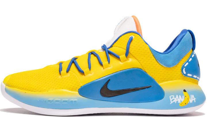 Nike Nike Hyperdunk X Slip Resistant Abrasion Resistant Low top Basketball Shoes Men's Yellow Blue
