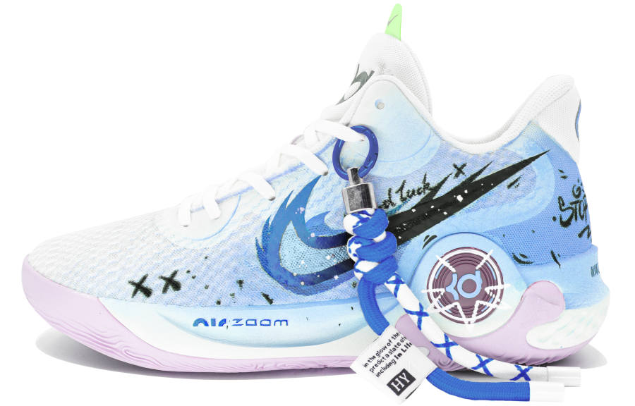 Nike Nike KD Trey 5 IX Blue Purple Galaxy Low top Vintage Basketball Shoes Men's Blue Purple