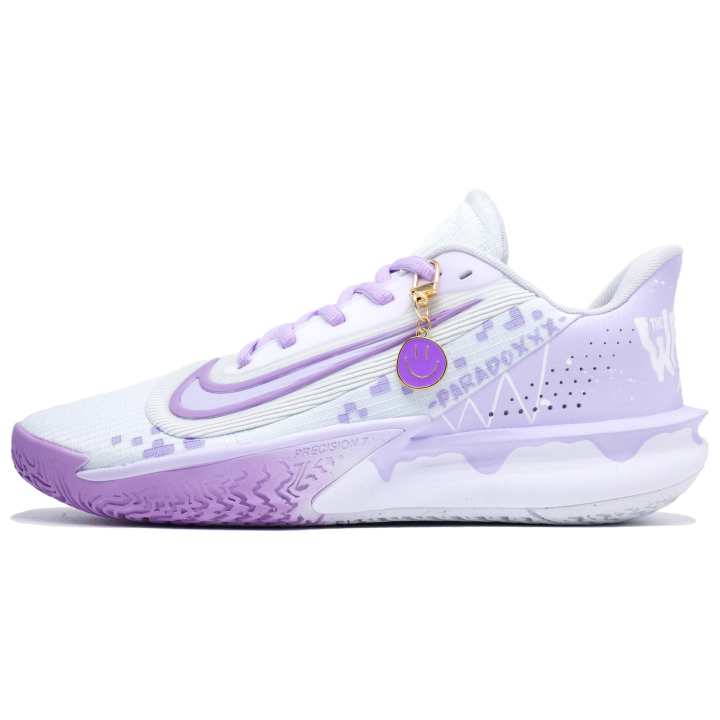 Nike Nike Precision 7 Low top Basketball Shoes Unisex White Purple