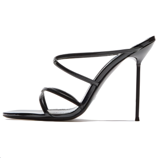 KITH Leather Slim Heel High Heels 10cm Women's Black