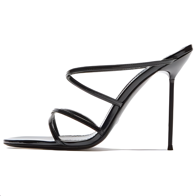 KITH Leather Slim Heel High Heels 10cm Women's Black