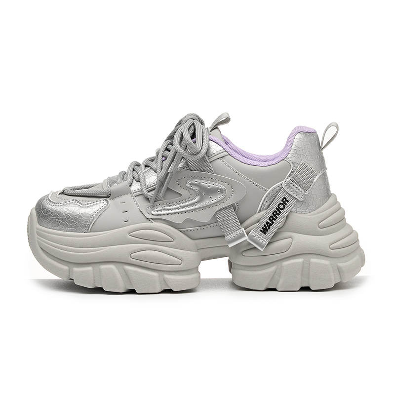 Warrior Height Increasing Abrasion Resistant Lightweight Low top Chunky Sneakers Women's