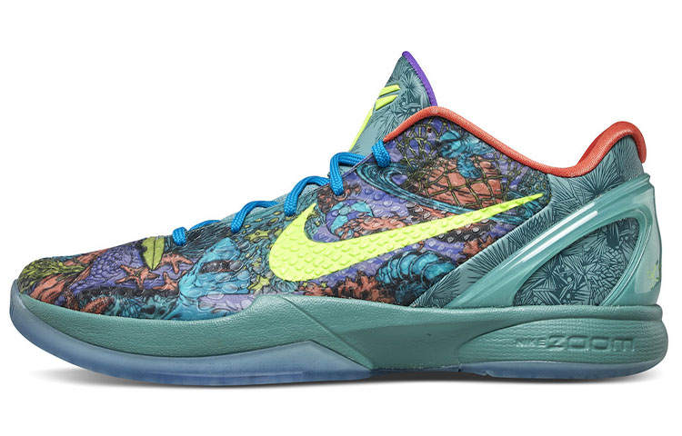Nike Nike Zoom Kobe 6 Basketball Shoes Men's Low Top Green/Purple/Orange