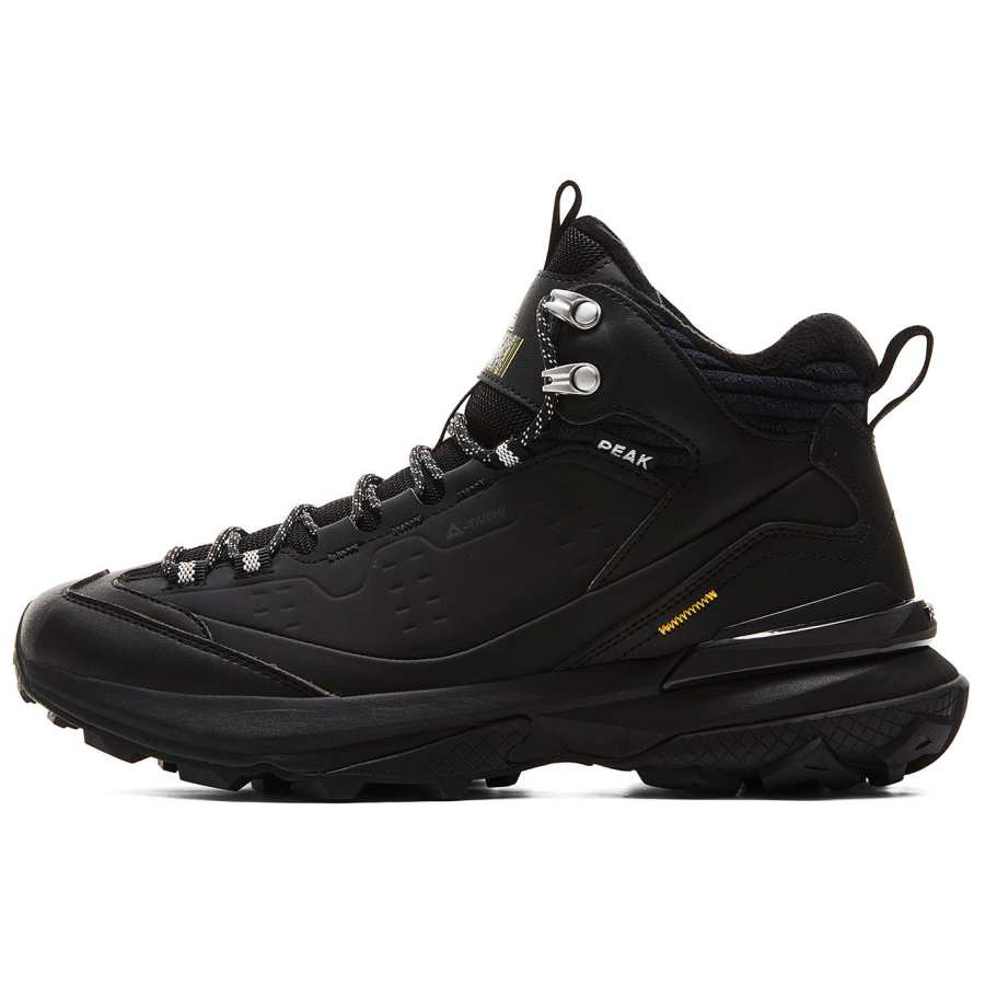 PEAK Cushioning Abrasion Resistant Rebound High top Mountaineering Shoes Men's Black