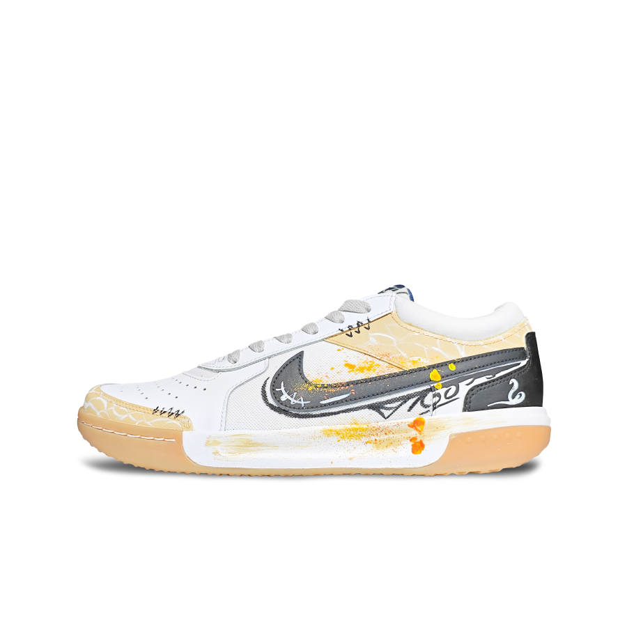 Nike Nike Court Lite 3 Slip Resistant Abrasion Resistant Low top Tennis Shoes Men's White Yellow