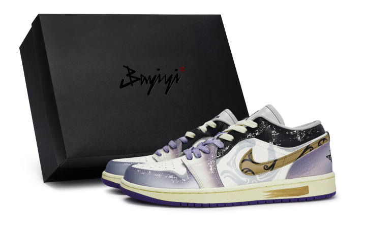 Jordan Jordan Air Jordan 1 811 Manufacturing, Purple Dragon And Auspicious Clouds, Special Shoe Box Low top