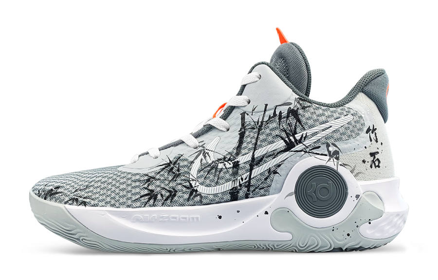 Nike Nike KD Trey 5 IX Cushioning Abrasion Resistant Cushioning, Wear Resistant Mid top Basketball Shoes Unisex White Gray