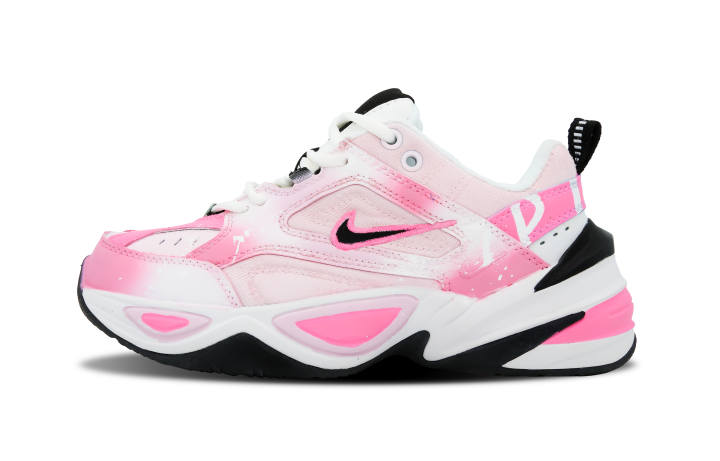 Nike Nike M2K Tekno Team Orange Synthetic Leather Slip Resistant Abrasion Resistant Low top Chunky Sneakers Women's