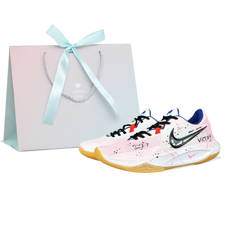 Nike Nike Precision 6 Slip Resistant Abrasion Resistant Low top Basketball Shoes Men's Pink