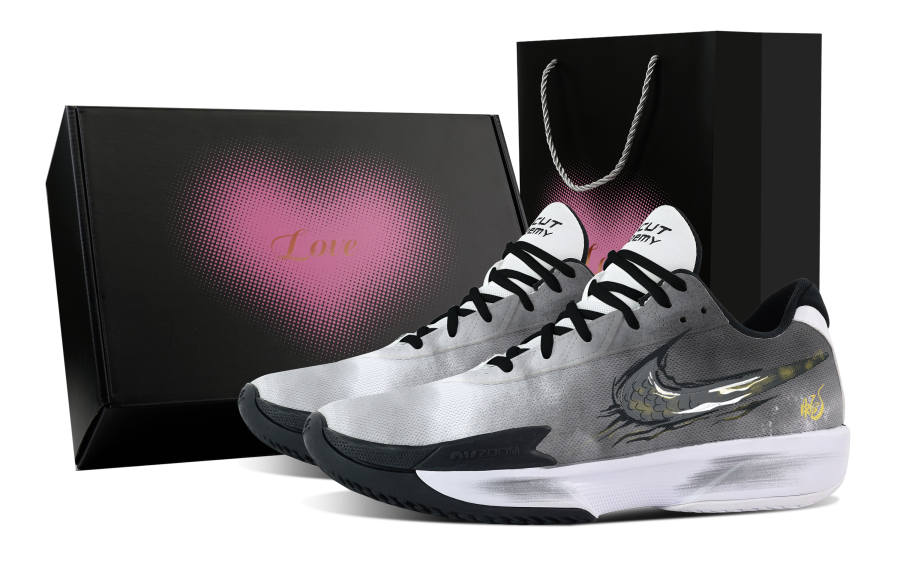 Nike Nike Air Zoom G.T. Cut Academy CNY Year Of The Snake Black Pink Box Low top Basketball Shoes Men's Dark Gray