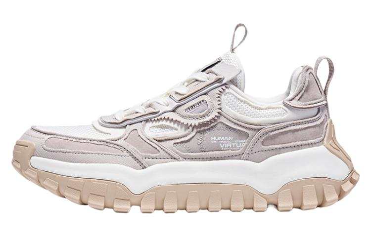 QIAODAN Quality Drying Slip Resistant Abrasion Resistant Low top Chunky Sneakers Men's Pink Yellow
