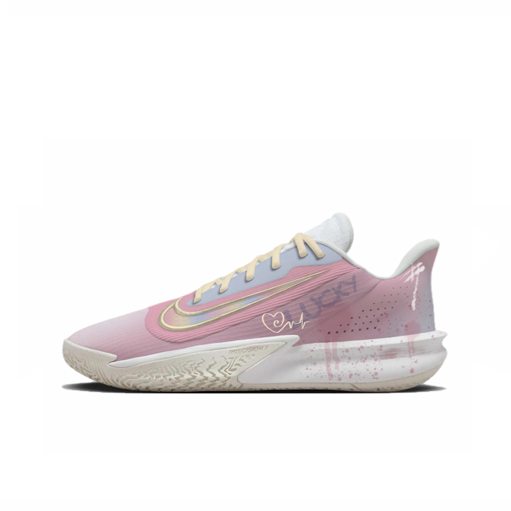 Nike Nike Precision 7 Low top Basketball Shoes Unisex Pink Gray