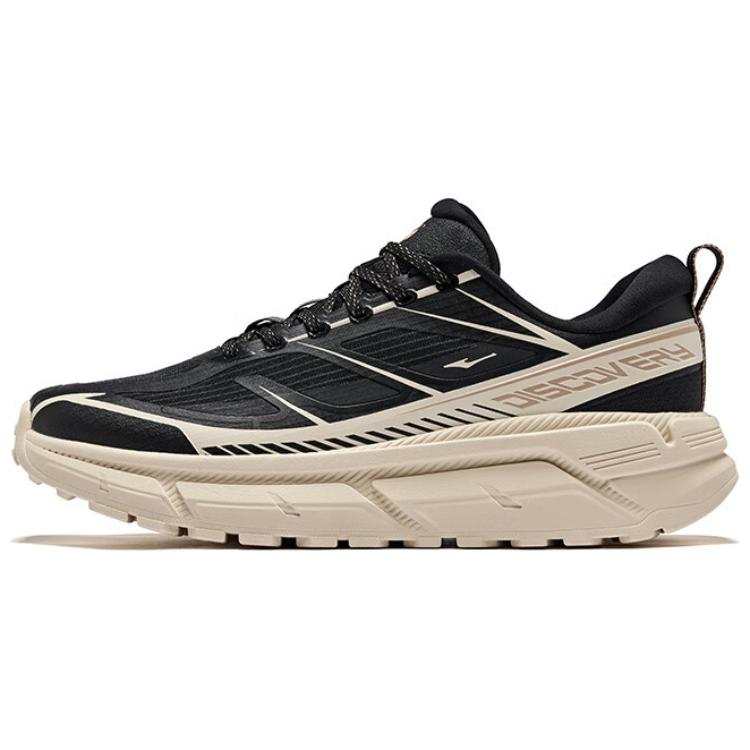 Erke Slip Resistant And Abrasion Resistant Coverage Low top Chunky Sneakers Men's Jet Black/Milk Tea Brown