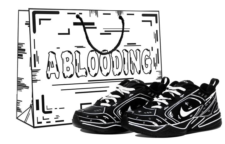 Nike Nike Air Monarch 4 Abrasion Resistant Low top Chunky Sneakers Unisex Black White