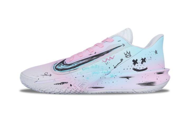 Nike Nike Precision 7 Slip Resistant Abrasion Resistant Low top Basketball Shoes Unisex Cyan