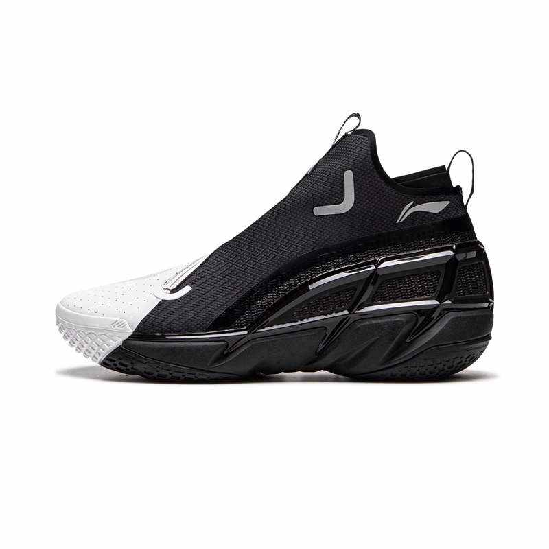 Li-Ning Li Ning BadFive 4 Cushioning Slip Resistant Abrasion Resistant Mid top Basketball Shoes Men's Black White