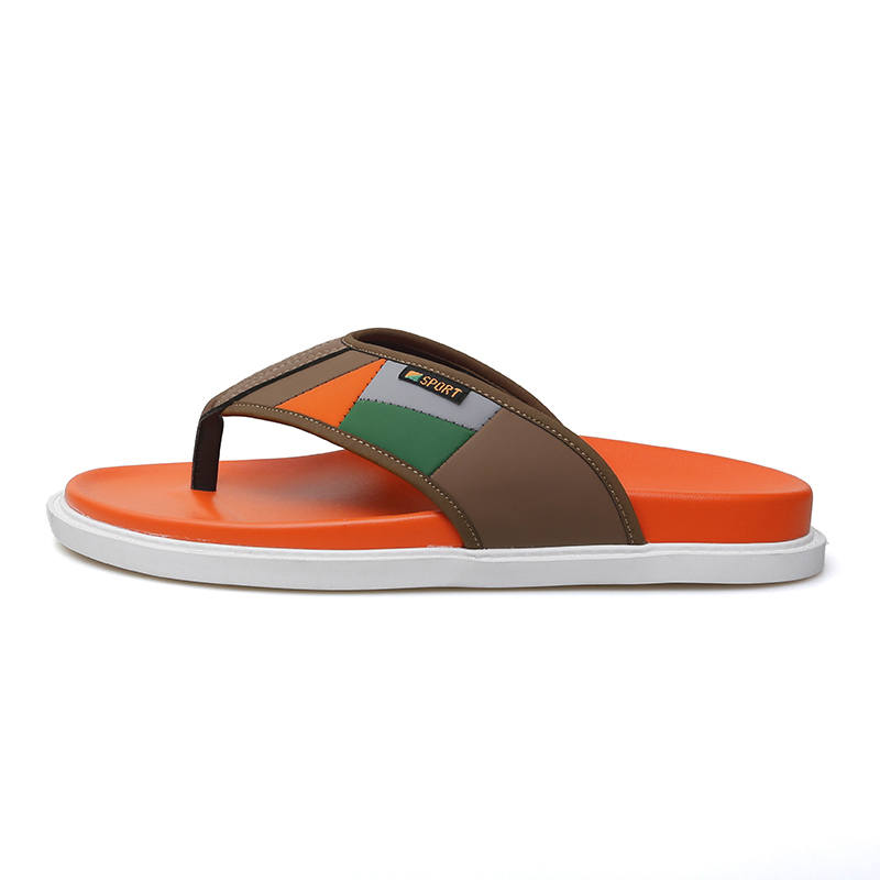 PAIBLOKS Rubber Sole Antibacterial Quick Dry Slip Resistant Abrasion Resistant Odor Resistant Quiet Flip Flops Men's