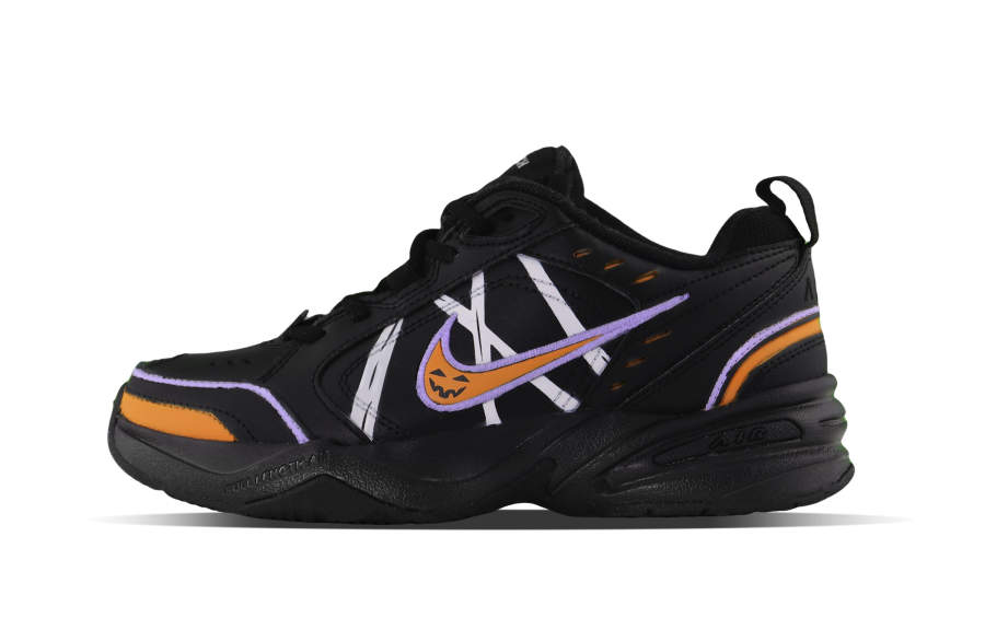 Nike Nike Air Monarch 4 Chunky Sneakers Unisex Low Top Black/Orange/Purple