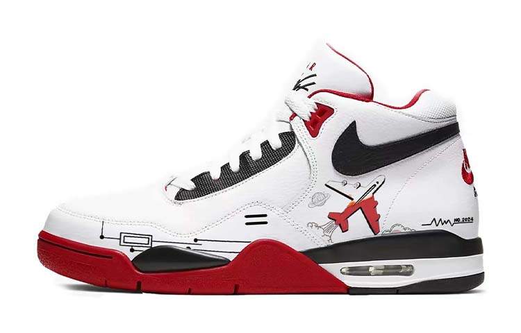 Nike Nike Flight Legacy Vintage Basketball Shoes Unisex Mid Top Red/White
