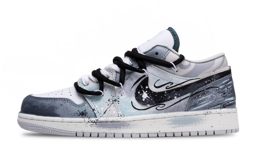 Jordan Jordan Air Jordan 1 Patterned Mountains And Seas Cushioning Slip Resistant Abrasion Resistant