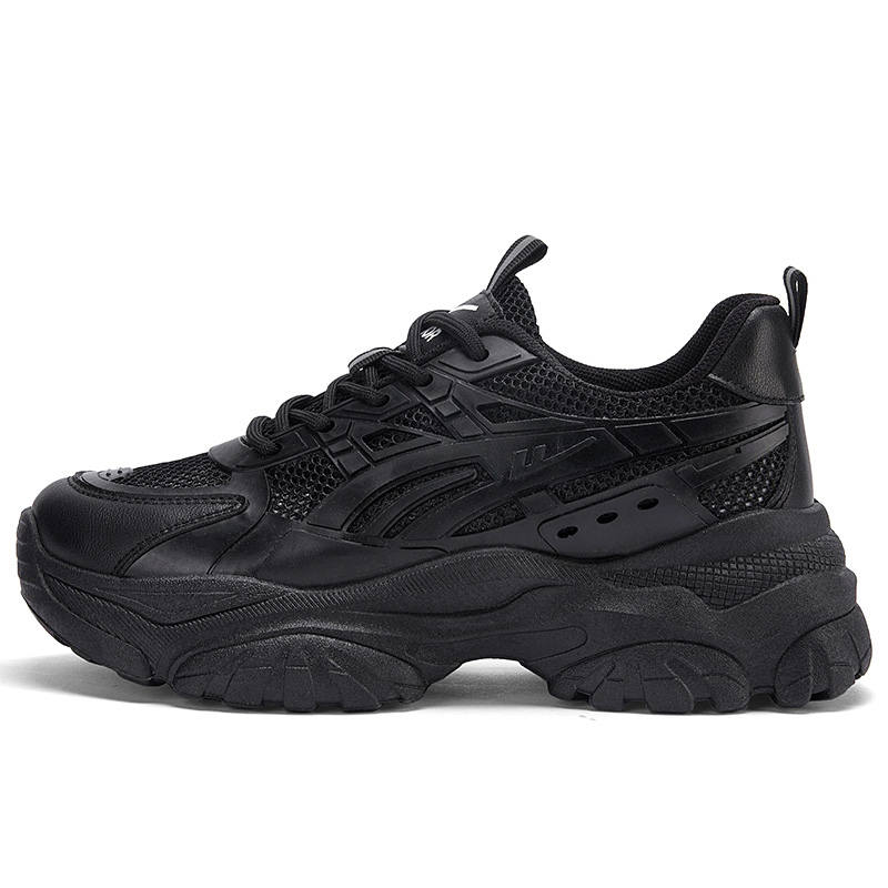 WARRIOR Warrior Mesh Breathable Mesh Low top Chunky Sneakers Women's Black