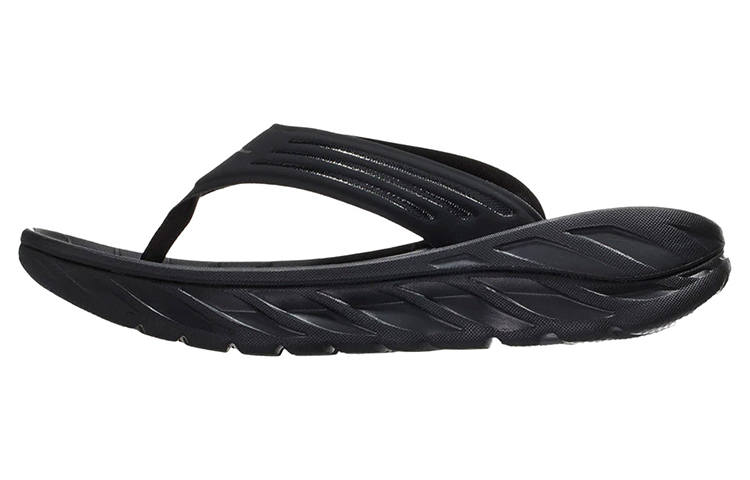 HOKA ONE ONE Ora Recovery Flip Black Dark Gull Grey