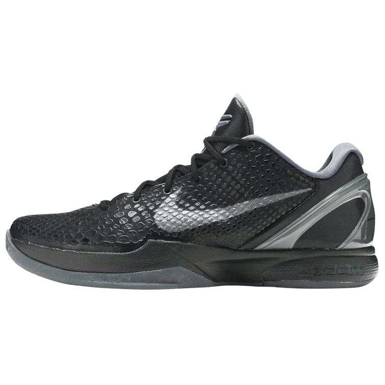 Nike Nike Zoom Kobe 6 Abrasion Resistant Abrasion Resistant Low top Basketball Shoes Unisex Black Silver