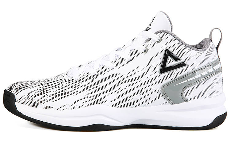 PEAK Synthetic Leather, Textile Cushioning Slip Resistant Abrasion Resistant Support Low top Basketball Shoes Men's