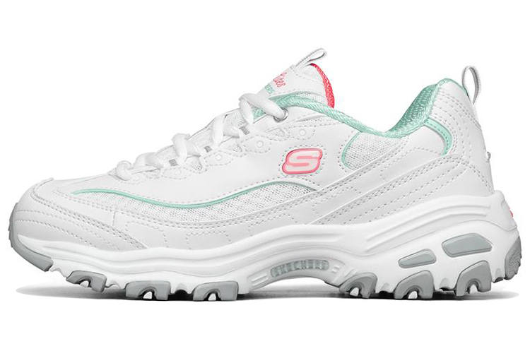 Skechers D'LITES 1.0 Cushioning Abrasion Resistant Breathable Low top Chunky Sneakers Women's White