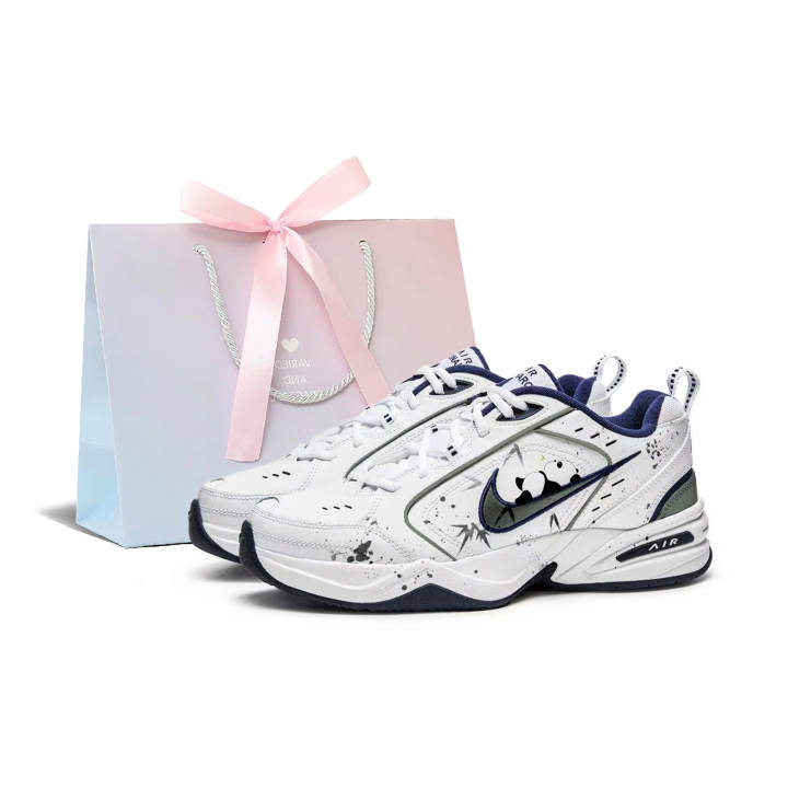 Nike Nike Air Monarch 4 Rest And Relax With Panda Abrasion Resistant Height Increasing Low top Chunky Sneakers Unisex