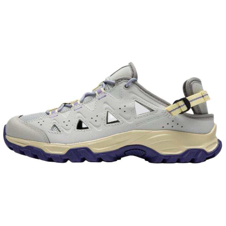 SALOMON ALHAMA Odor Resistant Breathable Grip Support Abrasion Resistant Lightweight River Trekking Shoes Women's Gray