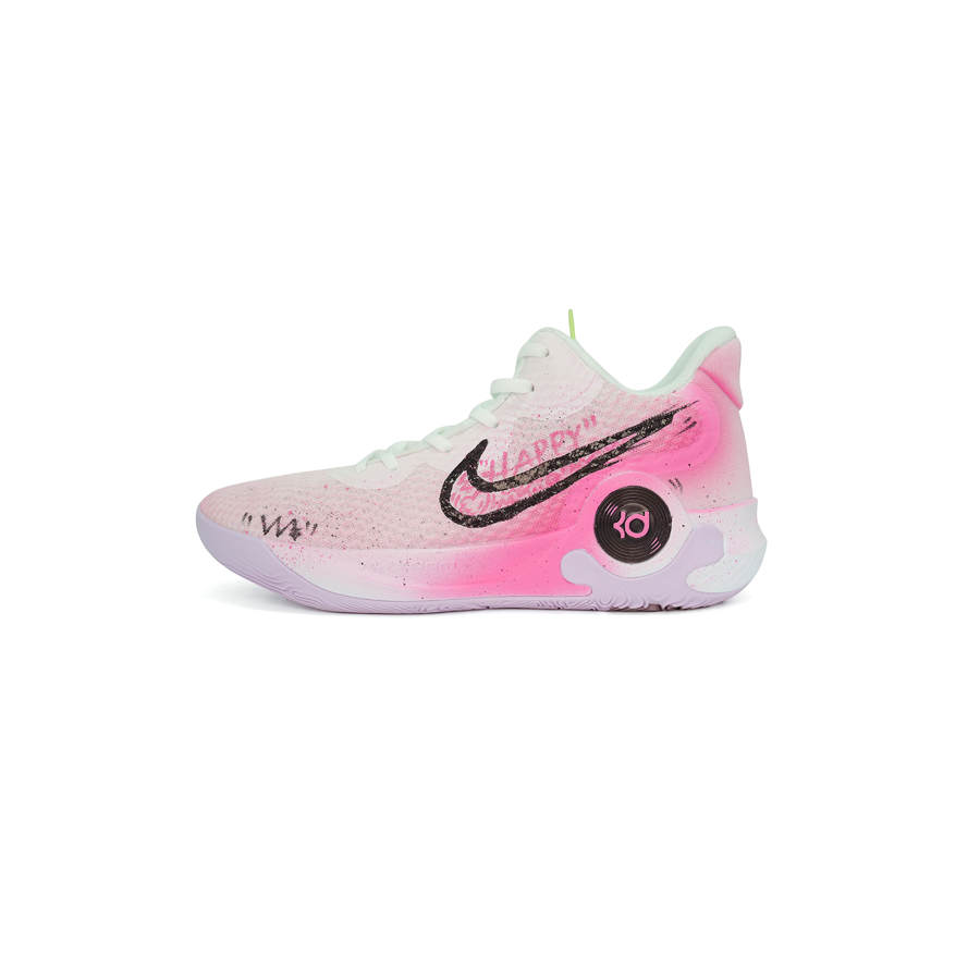 Nike Nike KD Trey 5 IX Cushioning Slip Resistant Abrasion Resistant Low top Vintage Basketball Shoes Unisex Pink