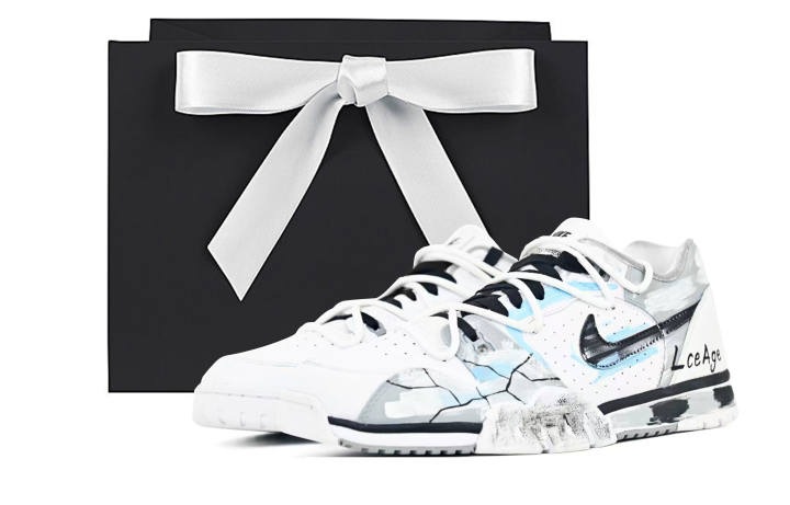 Nike Nike Air Cross Trainer Slip Resistant Abrasion Resistant Low top Training Shoes Men's White Gray