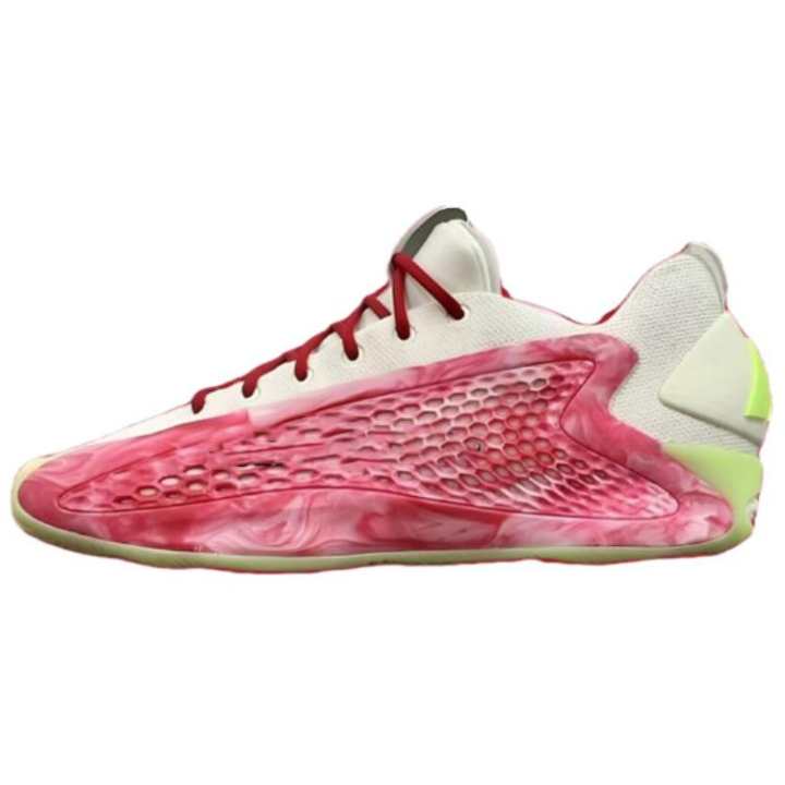 Adidas Adidas A.E. 1 Abrasion Resistant Breathable Low top Basketball Shoes Men's Pink White