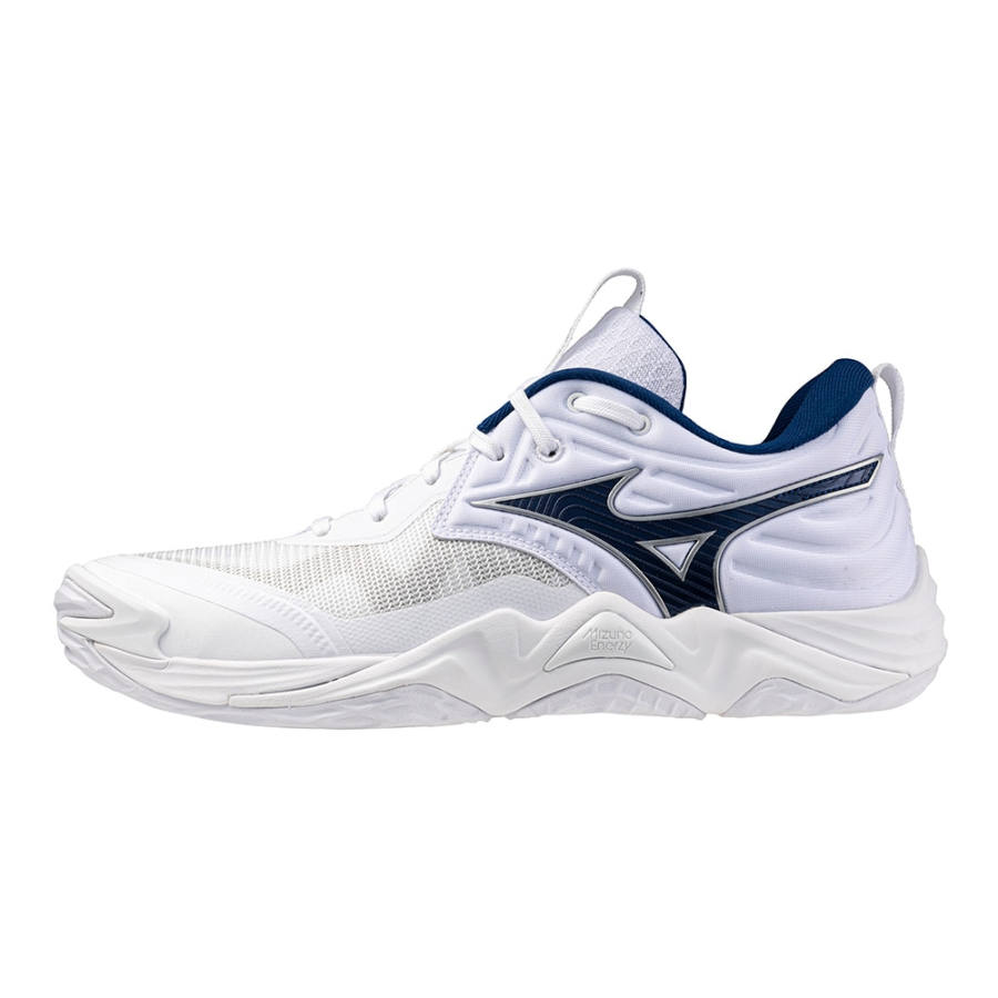 Mizuno WAVE MOMENTUM ELITE Artificial Leather Low top Training Shoes Unisex Marine Blue