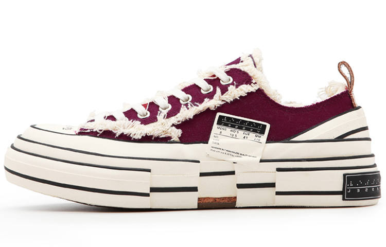 XVESSEL VESSEL G.o.p. Lows Red Low top Canvas Shoes Unisex Burgundy