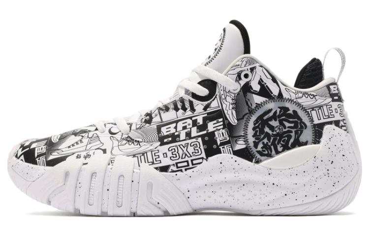 QIAODAN Polished 5PRO Cushioning, Wear Resistant Low top Basketball Shoes Men's Black White