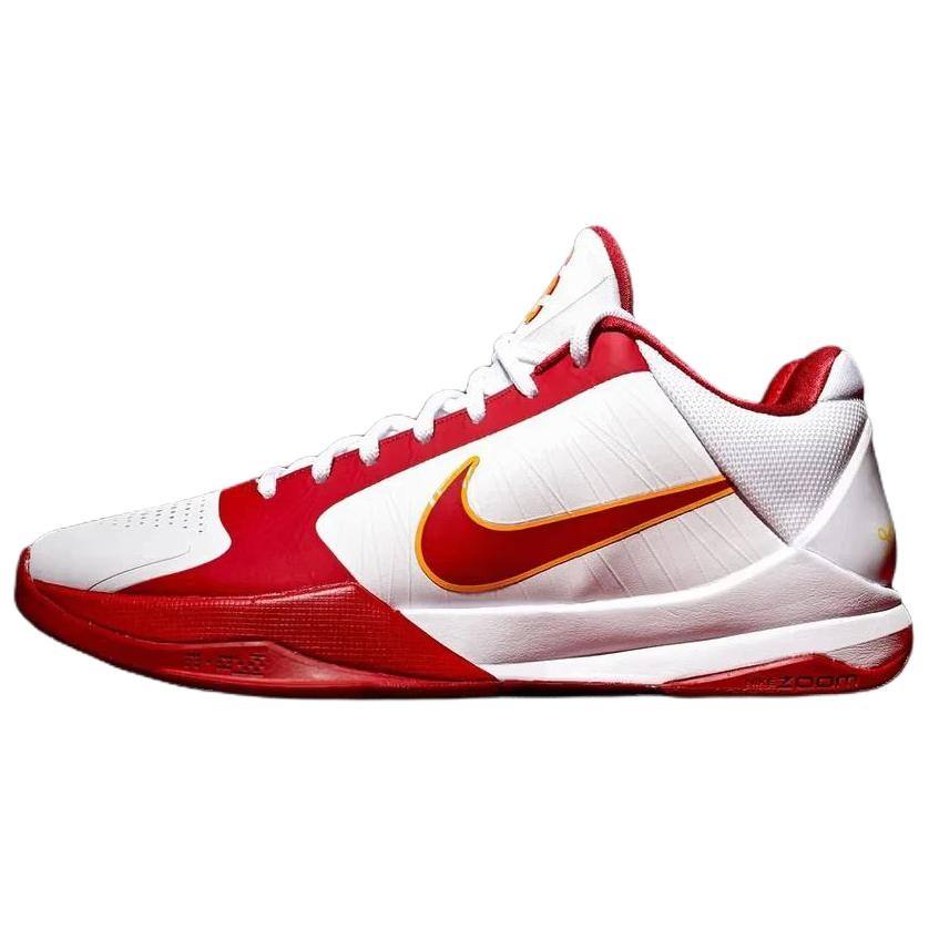 Nike Nike Zoom Kobe 5 Basketball Shoes Unisex White Red