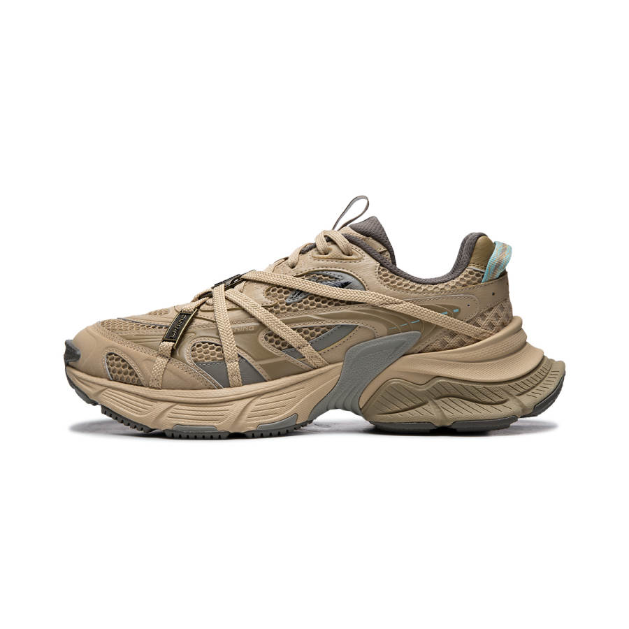 Li-Ning Li Ning Xingji Cushioning Abrasion Resistant Breathable Low top Chunky Sneakers Men's Queen Sugar Brown