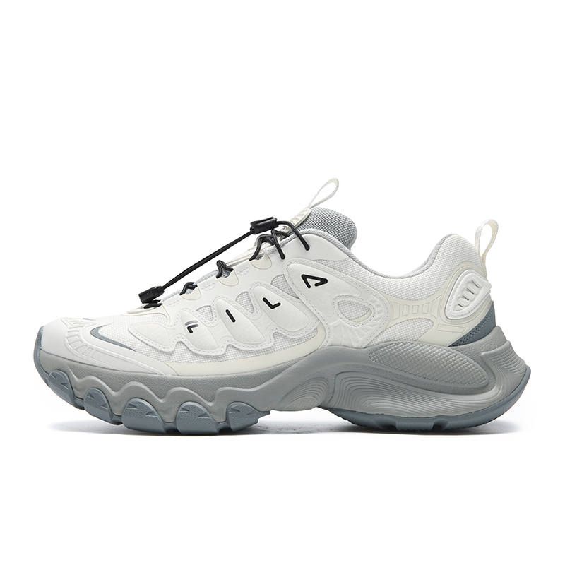 FILA TRUFFLE Cushioning Abrasion Resistant Lightweight Height Increasing Low top Chunky Sneakers Men's White