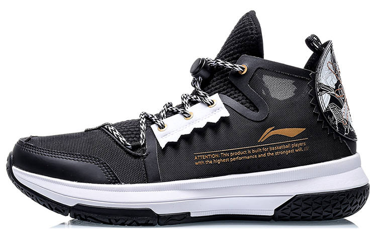 Li-Ning Li Ning Wowls Cushioning Rebound Cushioning Rebound Mid top Basketball Shoes Men's Black