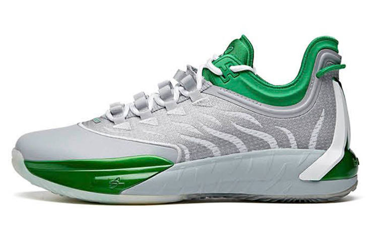 Anta Gordon Hayward GH1 Game Ready Slip Resistant Abrasion Resistant Low top Basketball Shoes Men's Gray Green