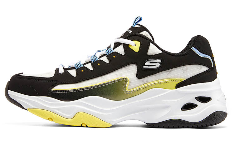 Skechers One Piece x Skechers D'Lites 4.0 Low top Chunky Sneakers Women's Black White Yellow