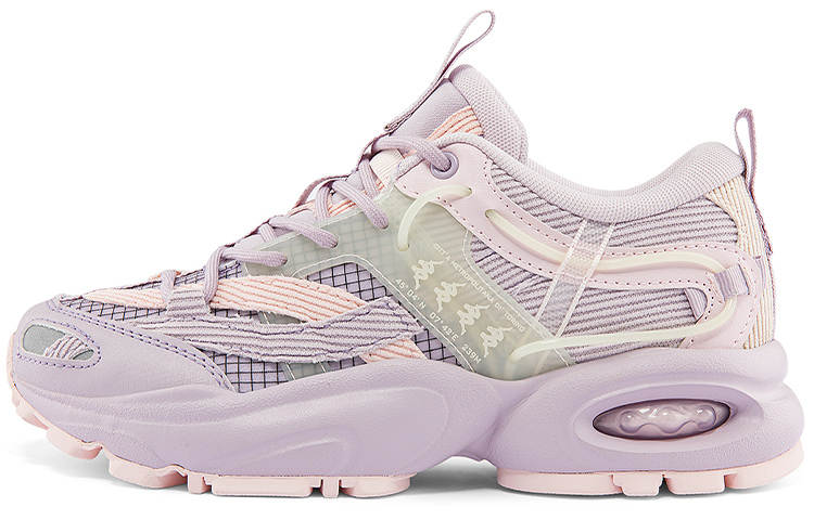 Kappa Textile, Synthetic Leather, TPU Abrasion Resistant Abrasion Resistant Low top Chunky Sneakers Women's Purple Pink